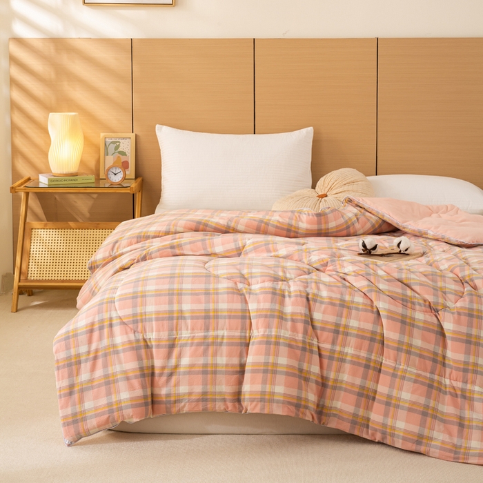 91家纺网 家纺一手货源 找家纺 美梦之都 2025新款全棉纯棉A类新疆棉花冬被被子被芯 简夕粉