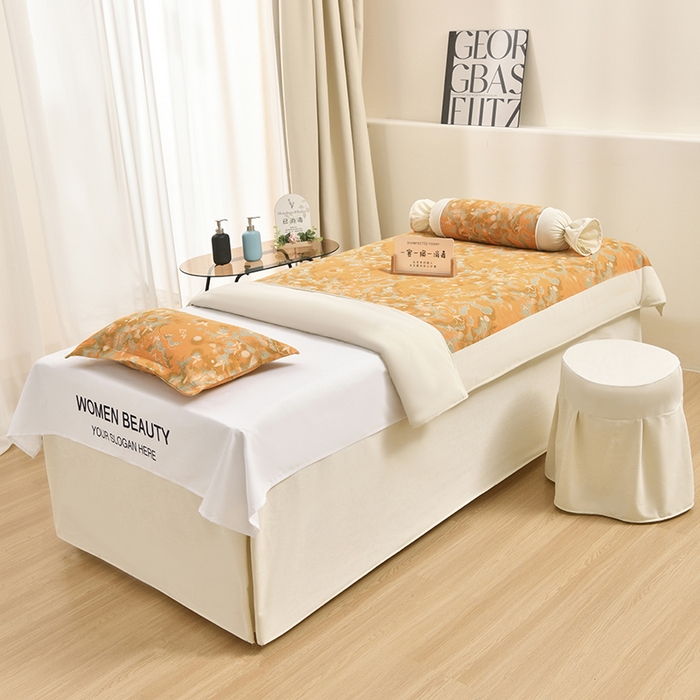 91家纺网 家纺一手货源 找家纺 不打烊家纺 2025新款全棉有氧双层纱羊毛尼美容床罩系列套件-蝶舞 蝶舞-米白