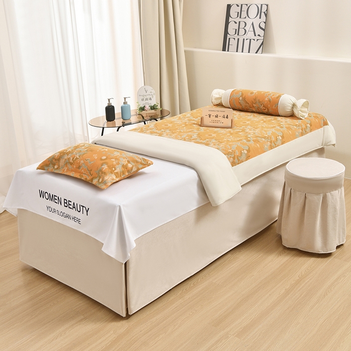 91家纺网 家纺一手货源 找家纺 不打烊家纺 2025新款全棉有氧双层纱羊毛尼美容床罩系列套件-蝶舞 蝶舞-卡其