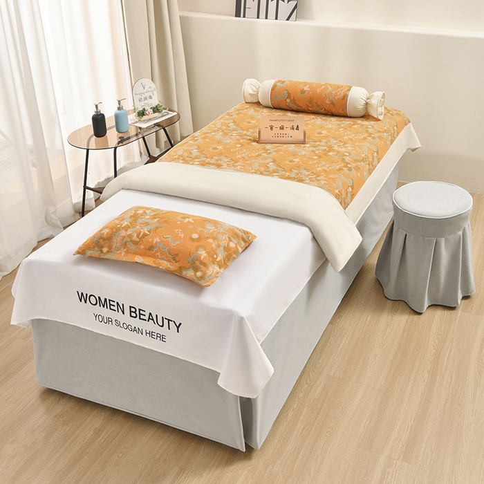 不打烊家纺 2025新款全棉有氧双层纱羊毛尼美容床罩系列套件-蝶舞 蝶舞-灰色