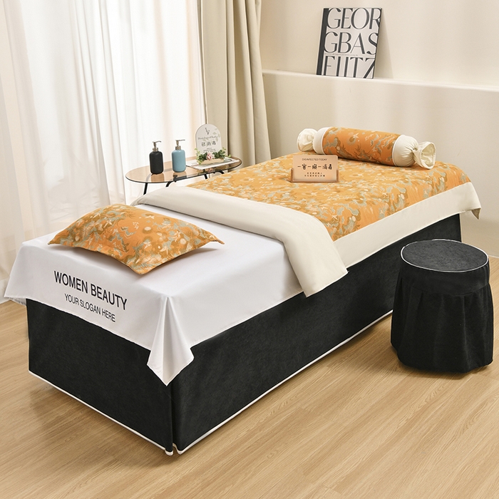 91家纺网 家纺一手货源 找家纺 不打烊家纺 2025新款全棉有氧双层纱羊毛尼美容床罩系列套件-蝶舞 蝶舞-黑色