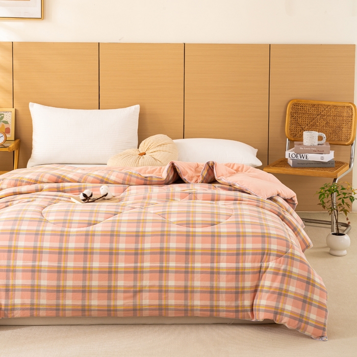 91家纺网 家纺一手货源 找家纺 美梦之都 2025新款全棉纯棉A类新疆棉花冬被被子被芯 简夕粉