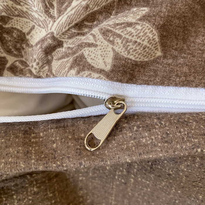 91家纺网 家纺一手货源 找家纺 大麦家纺 2025新款复古风高端提花水洗亚麻原麻四件套 秋意浓