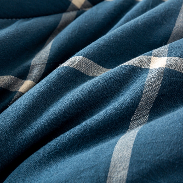 91家纺网 家纺一手货源 找家纺 美梦之都 2025新款全棉纯棉A类新疆棉花冬被被子被芯 蓝大格