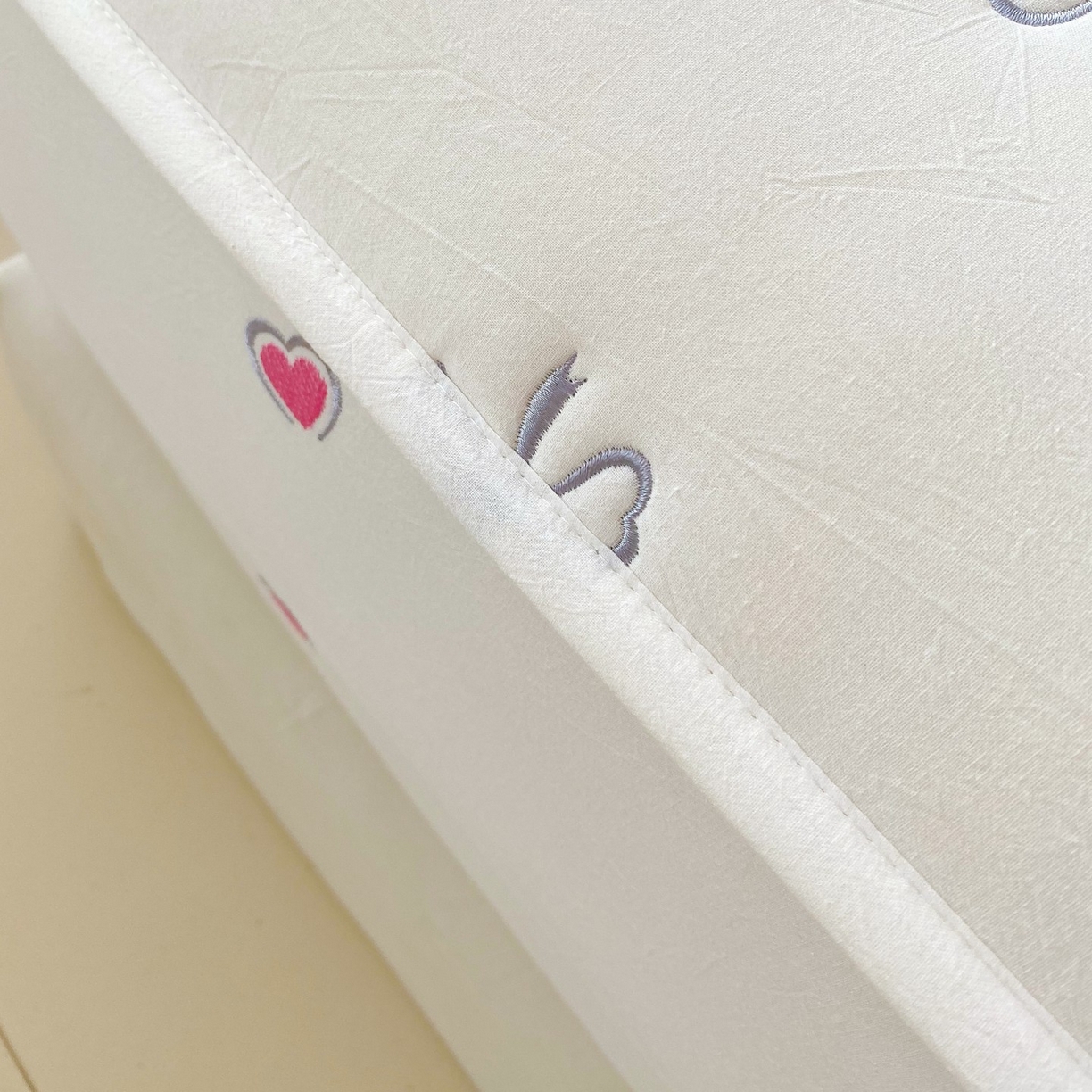 91家纺网 家纺一手货源 找家纺 （总）尊康家纺（原磊科） 2025新款7A抗菌全棉色织水洗棉大豆棉填充床笠-同心结