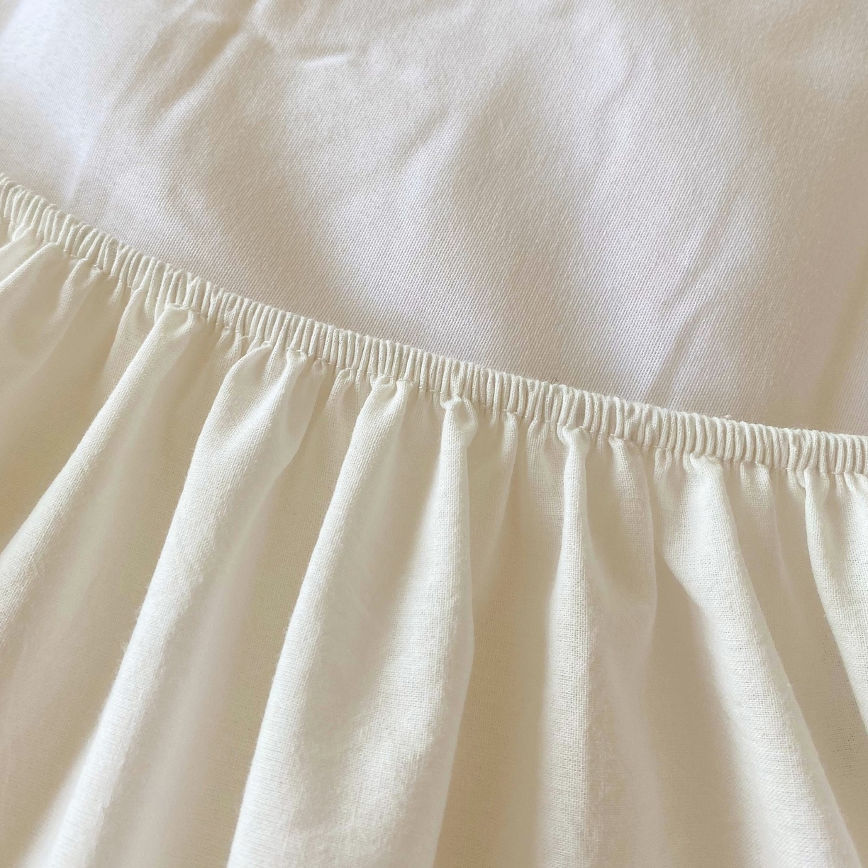 91家纺网 家纺一手货源 找家纺 尊康家纺（原磊科） 2025新款7A抗菌全棉色织水洗棉大豆棉填充床笠-同心结 同心结-白