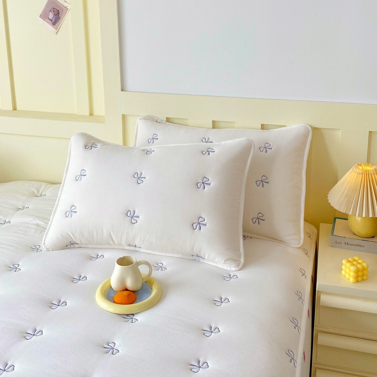 91家纺网 家纺一手货源 找家纺 （总）尊康家纺（原磊科） 2025新款7A抗菌全棉色织水洗棉大豆棉填充床笠-同心结