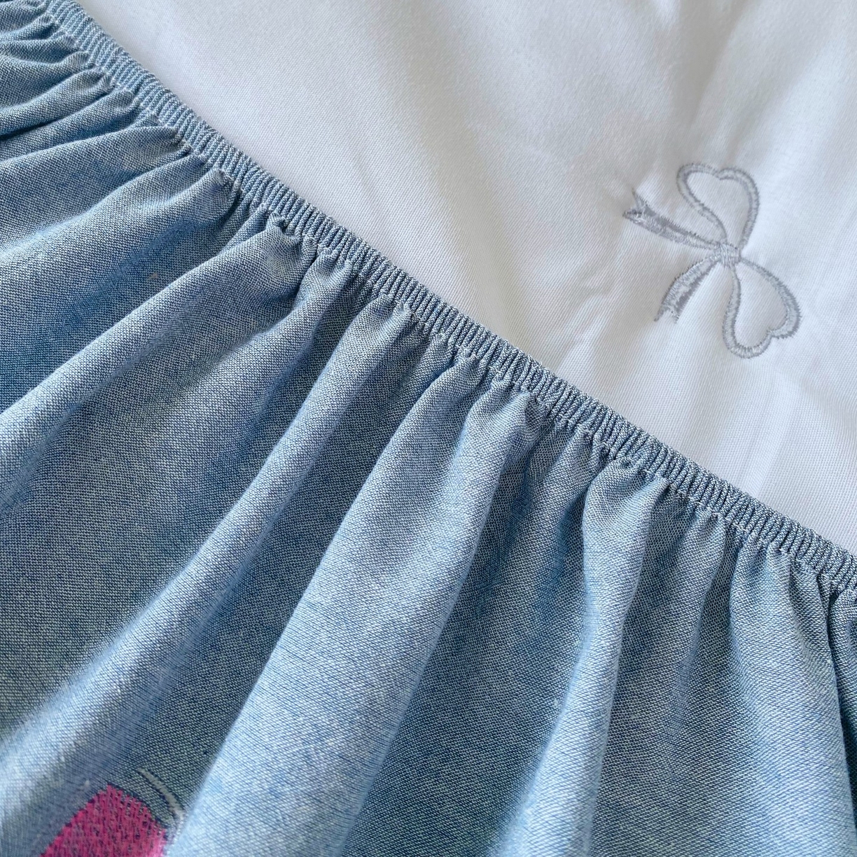 91家纺网 家纺一手货源 找家纺 尊康家纺（原磊科） 2025新款7A抗菌全棉色织水洗棉大豆棉填充床笠-同心结 同心结-蓝青年