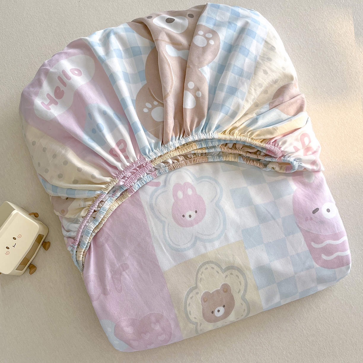 91家纺网 家纺一手货源 找家纺 （总）盛秋家纺 2025新款A类水洗棉卡通印花床笠单品床笠单件单床笠