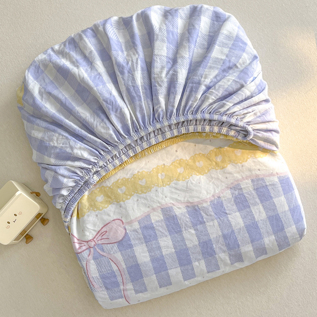 91家纺网 家纺一手货源 找家纺 （总）盛秋家纺 2025新款A类水洗棉卡通印花床笠单品床笠单件单床笠