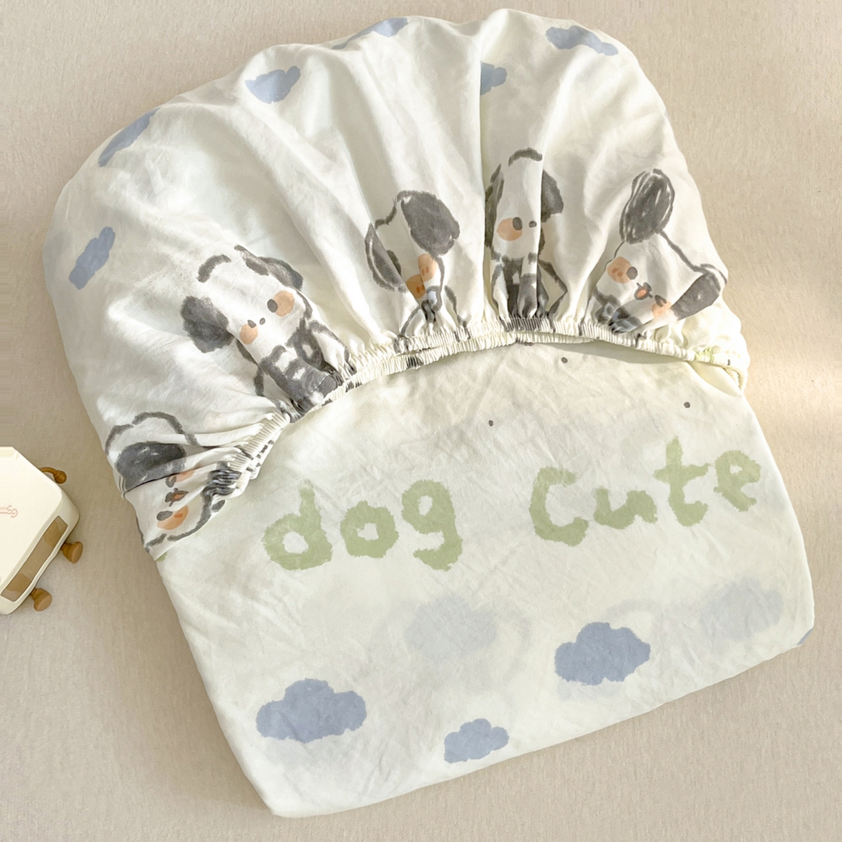 91家纺网 家纺一手货源 找家纺 盛秋家纺 2025新款A类水洗棉卡通印花床笠单品床笠单件单床笠 组合图仅供展示