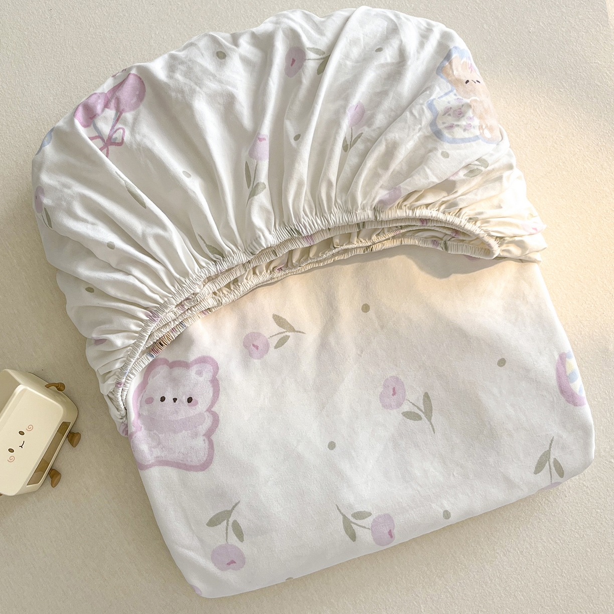 91家纺网 家纺一手货源 找家纺 盛秋家纺 2025新款A类水洗棉卡通印花床笠单品床笠单件单床笠 组合图仅供展示