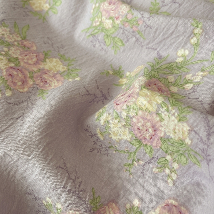 91家纺网 家纺一手货源 找家纺 贝扬思家纺 2025新款云感双层纱印花四件套 凝夜