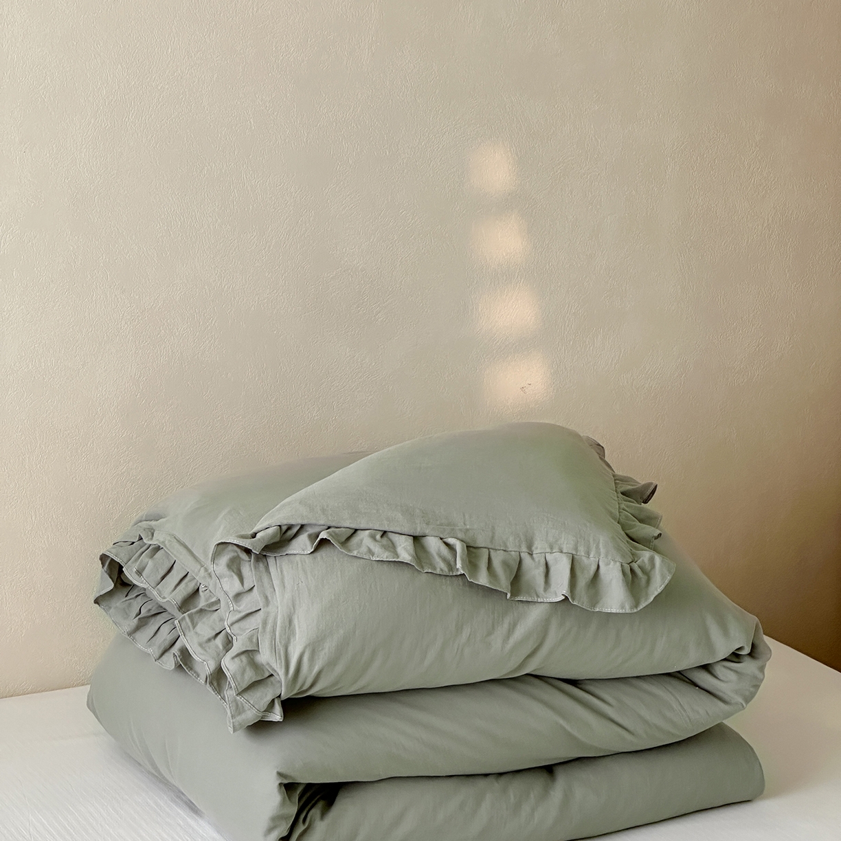 91家纺网 家纺一手货源 找家纺 （总）三味舒屋 2025新款花边美学全棉双层纱单品单被套