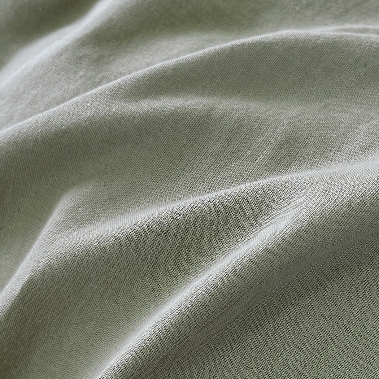 91家纺网 家纺一手货源 找家纺 三味舒屋 2025新款花边美学全棉双层纱单品单被套 烟波绿