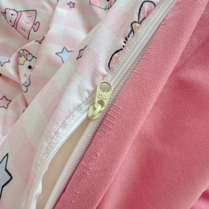 91家纺网 家纺一手货源 找家纺 优卡迪家纺馆 2025新款A类针织棉有氧双层纱花边款四件套 知音