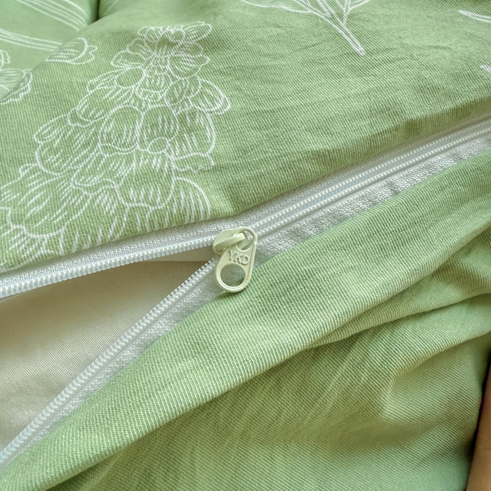 91家纺网 家纺一手货源 找家纺 优卡迪家纺馆 2025新款A类针织棉有氧双层纱花边款四件套 森恋