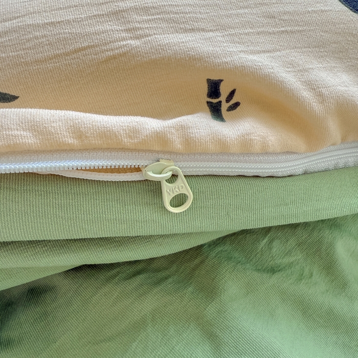 91家纺网 家纺一手货源 找家纺 优卡迪家纺馆 2025新款A类针织棉有氧双层纱花边款四件套 呢喃