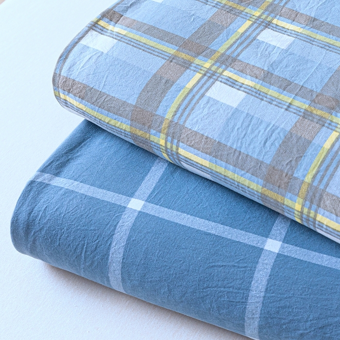 91家纺网 家纺一手货源 找家纺 （总）盛秋家纺 2025新款A类水洗棉格子印花床笠单品床笠单件单床笠