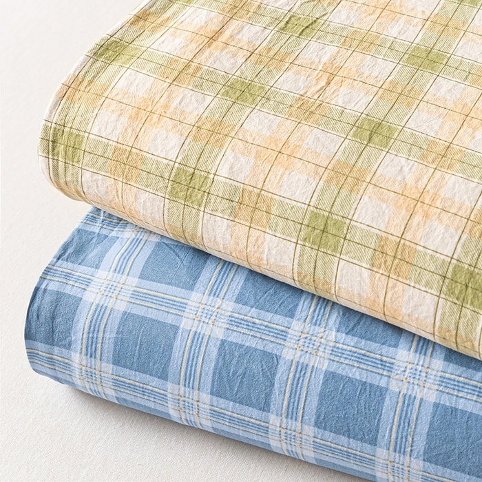 91家纺网 家纺一手货源 找家纺 （总）盛秋家纺 2025新款A类水洗棉格子印花床笠单品床笠单件单床笠