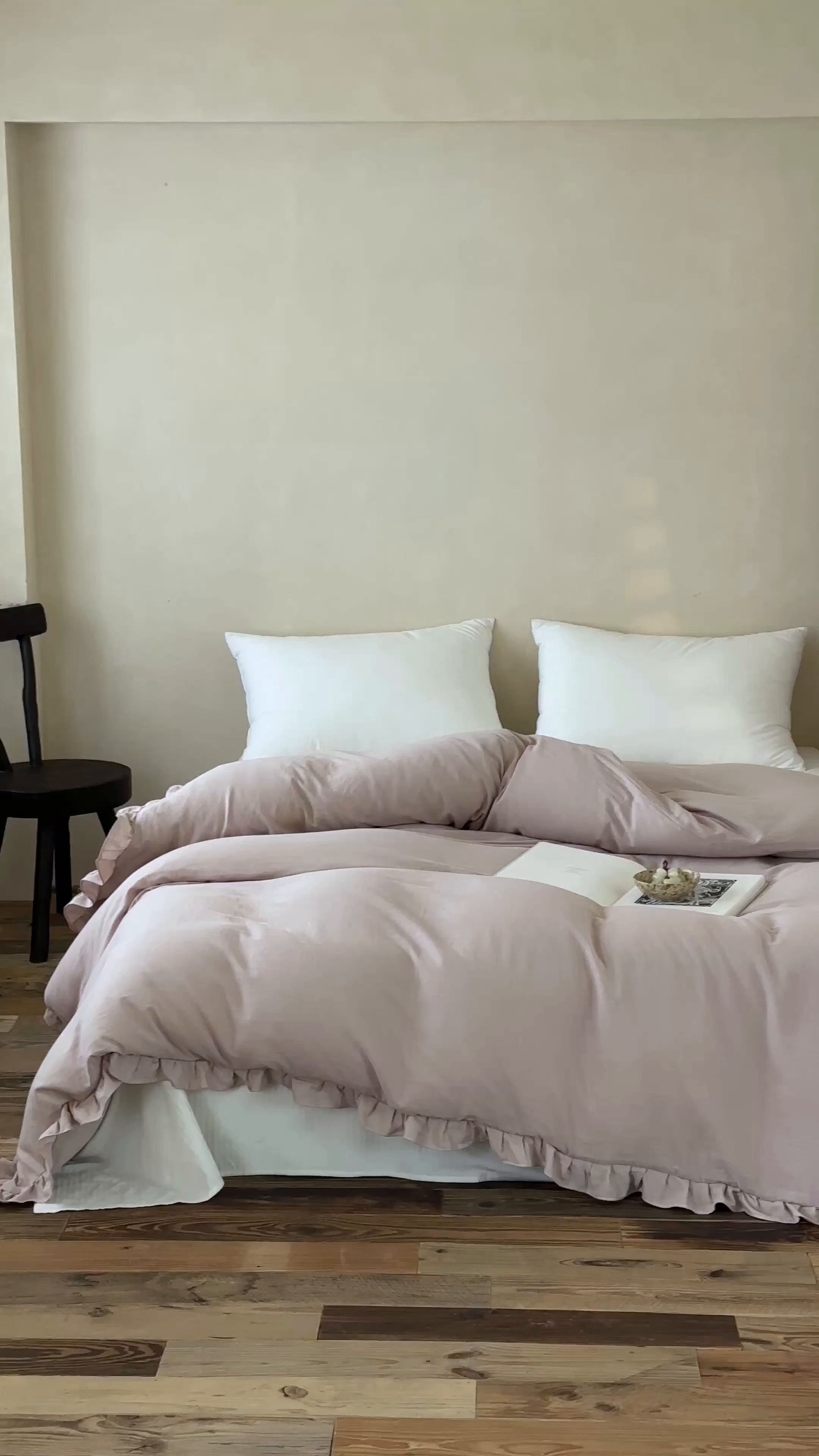 91家纺网 家纺一手货源 找家纺 三味舒屋 2025新款花边美学全棉双层纱单品单被套 复古棕