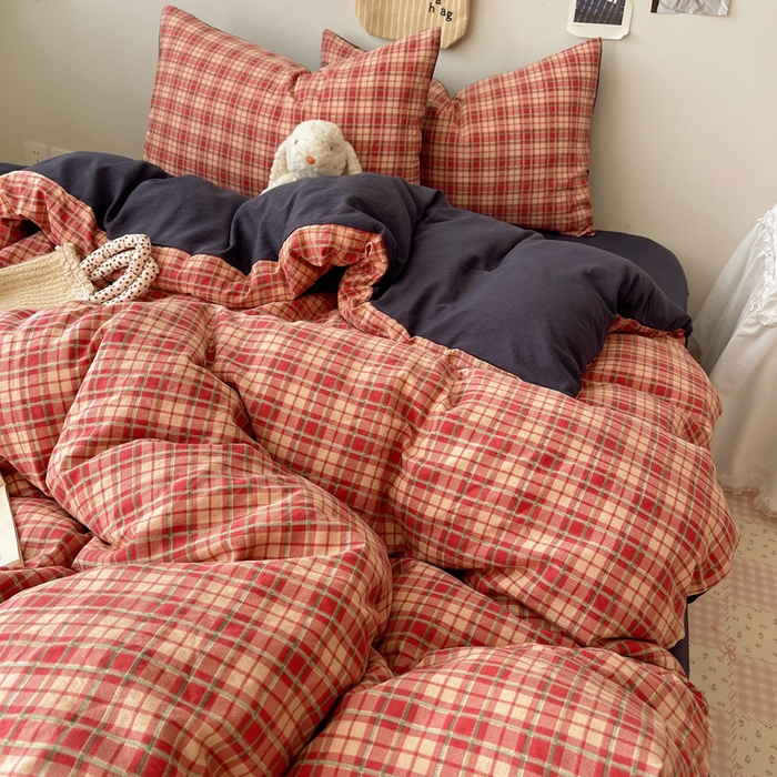 91家纺网 家纺一手货源 找家纺 贝扬思家纺 2025新款云感双层纱印花四件套 圣诞