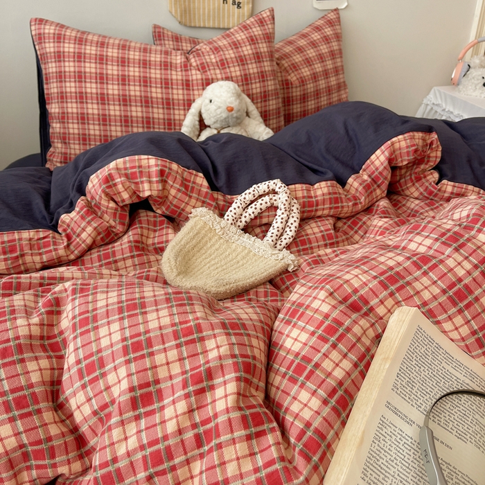 91家纺网 家纺一手货源 找家纺 贝扬思家纺 2025新款云感双层纱印花四件套 圣诞