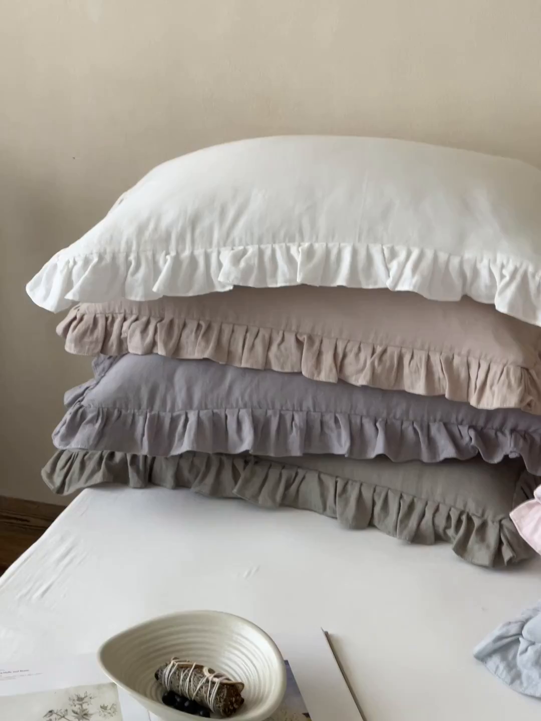 91家纺网 家纺一手货源 找家纺 （总）三味舒屋 2025新款花边美学全棉双层纱单品单枕套