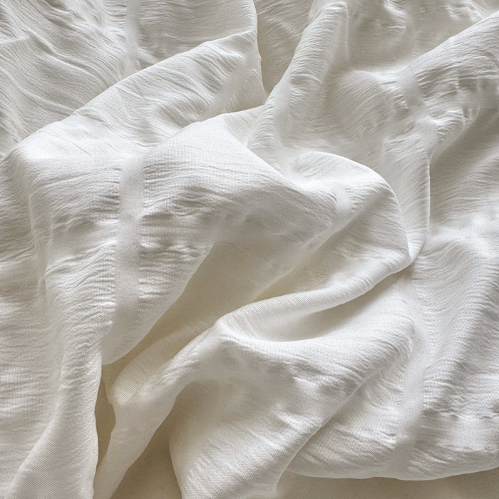 91家纺网 家纺一手货源 找家纺 优卡迪家纺馆 2025新款亲肤舒适A类法式泡泡纱花边款四件套 茉莉奶昔