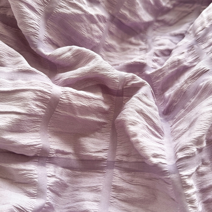 91家纺网 家纺一手货源 找家纺 优卡迪家纺馆 2025新款亲肤舒适A类法式泡泡纱花边款四件套 香芋紫薯