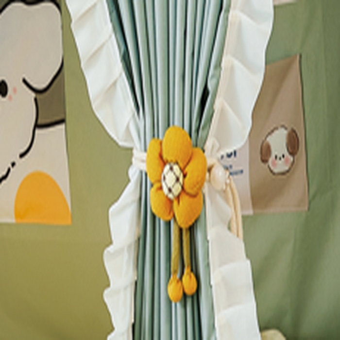 91家纺网 家纺一手货源 找家纺 （总）夏彩 2025新款棉麻雪纺花边床帘强遮光印花铁艺支架学生蚊帐-88626