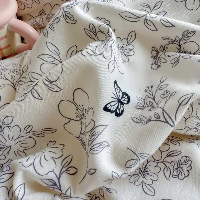 91家纺网 家纺一手货源 找家纺 （总）优卡迪家纺馆 2025新款A类针织棉有氧双层纱花边款四件套