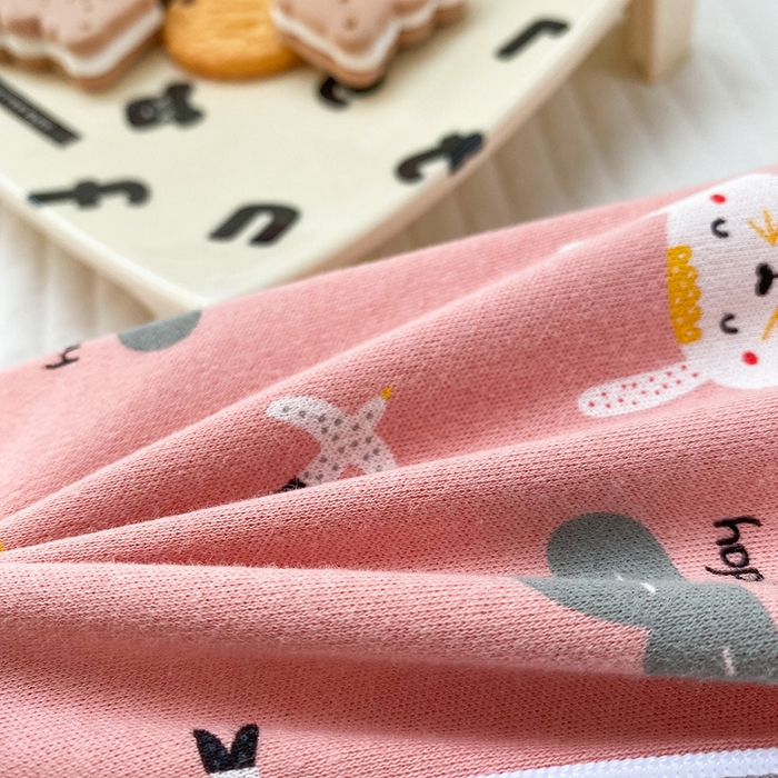 91家纺网 家纺一手货源 找家纺 美丽折家纺 2025新款A类全棉儿童乳胶枕枕头枕芯 彩虹小兔 30x50cm/只（乳胶枕芯+外套+内套）