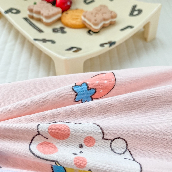 91家纺网 家纺一手货源 找家纺 美丽折家纺 2025新款A类全棉儿童乳胶枕枕头枕芯 草莓兔 30x50cm/只（乳胶枕芯+外套+内套）