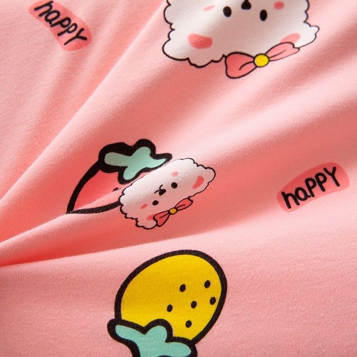 91家纺网 家纺一手货源 找家纺 美丽折家纺 2025新款A类全棉儿童乳胶枕枕头枕芯 草莓小熊 30x50cm/只（乳胶枕芯+外套+内套）