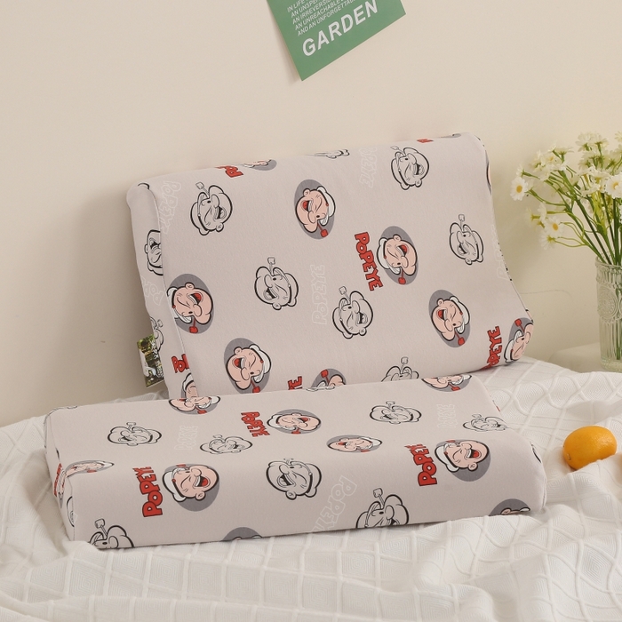 91家纺网 家纺一手货源 找家纺 美丽折家纺 2025新款A类全棉儿童乳胶枕枕头枕芯 大力灰 30x50cm/只（乳胶枕芯+外套+内套）