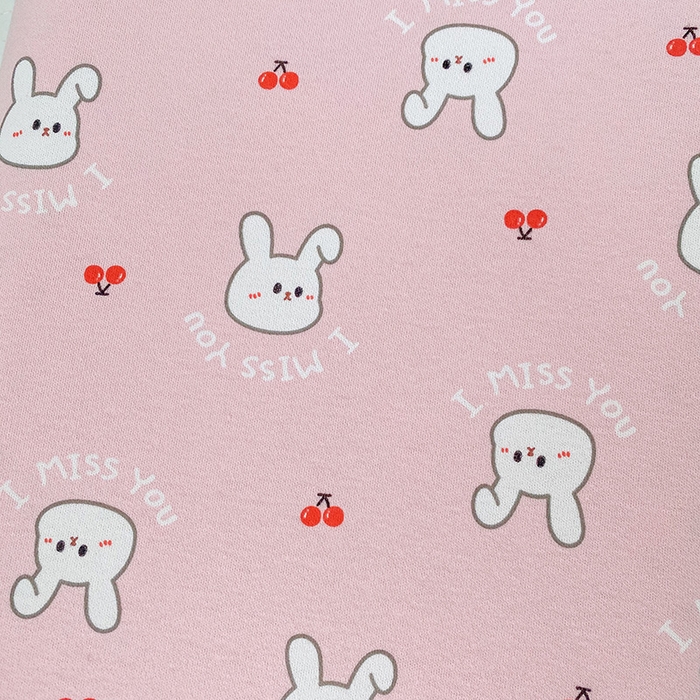 91家纺网 家纺一手货源 找家纺 美丽折家纺 2025新款A类全棉儿童乳胶枕枕头枕芯 樱桃兔粉 30x50cm/只（乳胶枕芯+外套+内套）