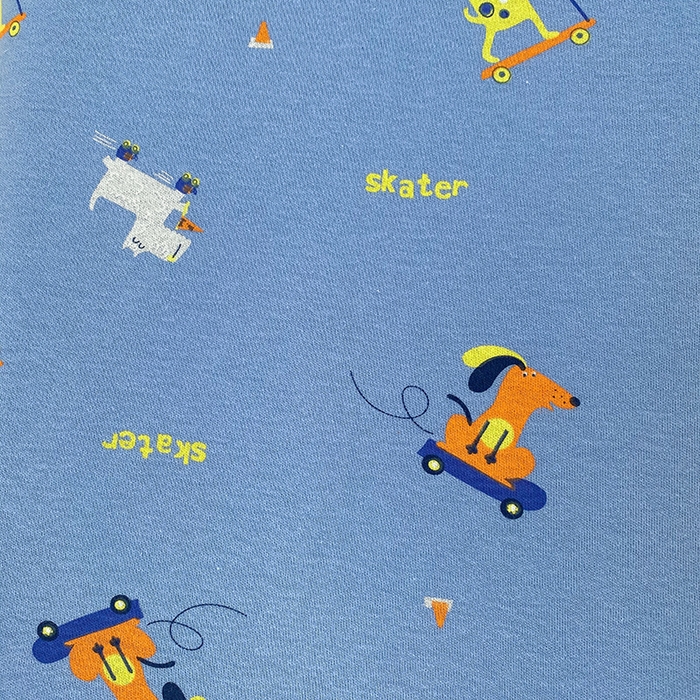 91家纺网 家纺一手货源 找家纺 美丽折家纺 2025新款A类全棉儿童乳胶枕枕头枕芯 滑板小狗 30x50cm/只（乳胶枕芯+外套+内套）