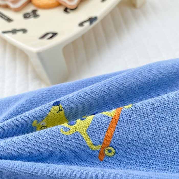 91家纺网 家纺一手货源 找家纺 美丽折家纺 2025新款A类全棉儿童乳胶枕枕头枕芯 滑板小狗 30x50cm/只（乳胶枕芯+外套+内套）