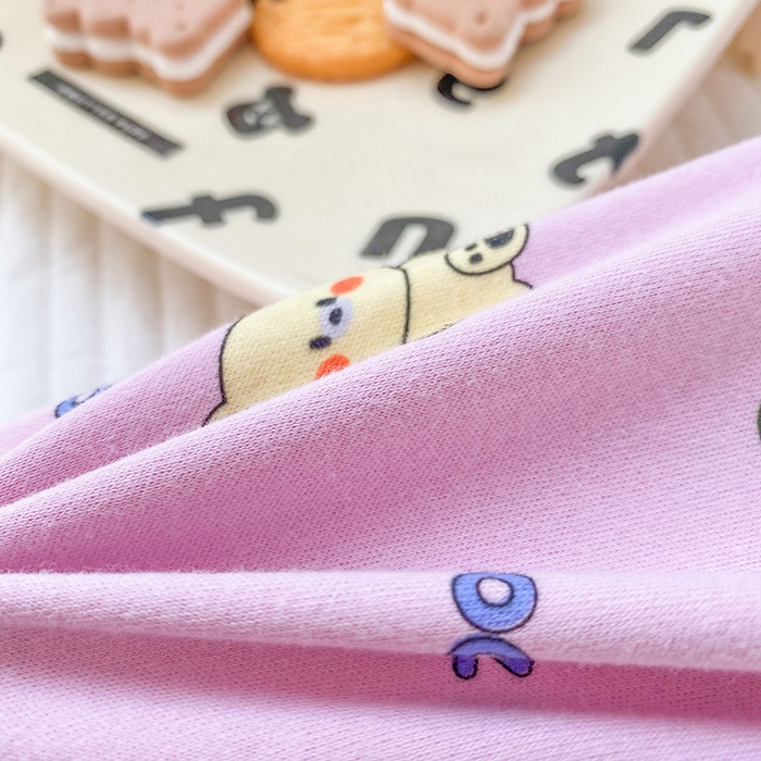 91家纺网 家纺一手货源 找家纺 美丽折家纺 2025新款A类全棉儿童乳胶枕枕头枕芯 恐龙小熊-紫 30x50cm/只（乳胶枕芯+外套+内套）