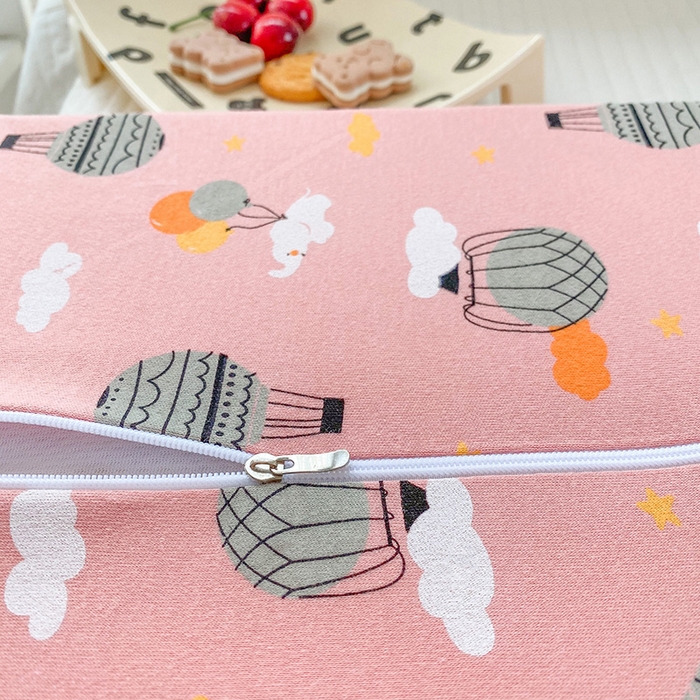 91家纺网 家纺一手货源 找家纺 美丽折家纺 2025新款A类全棉儿童乳胶枕枕头枕芯 气球小象 30x50cm/只（乳胶枕芯+外套+内套）