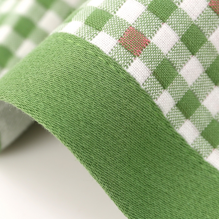 91家纺网 家纺一手货源 找家纺 娇兰毛巾 2025新款7A抗菌A类精梳棉多层枕巾（加绑带） 三只猫绿 78*52cm/对