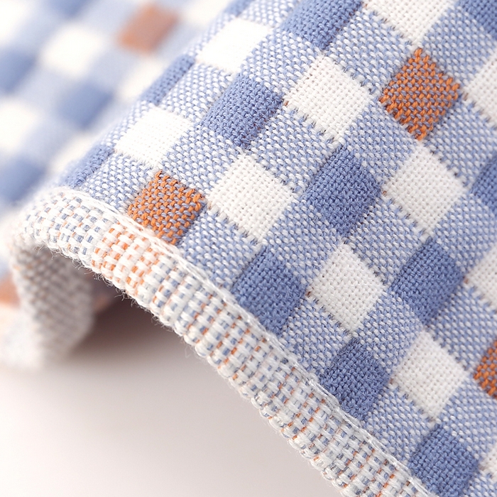 91家纺网 家纺一手货源 找家纺 娇兰毛巾 2025新款7A抗菌A类精梳棉多层枕巾（加绑带） 三只猫蓝 78*52cm/对