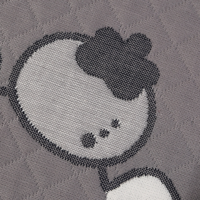 91家纺网 家纺一手货源 找家纺 娇兰毛巾 2025新款7A抗菌A类精梳棉多层枕巾（加绑带） 可爱熊灰 78*52cm/个