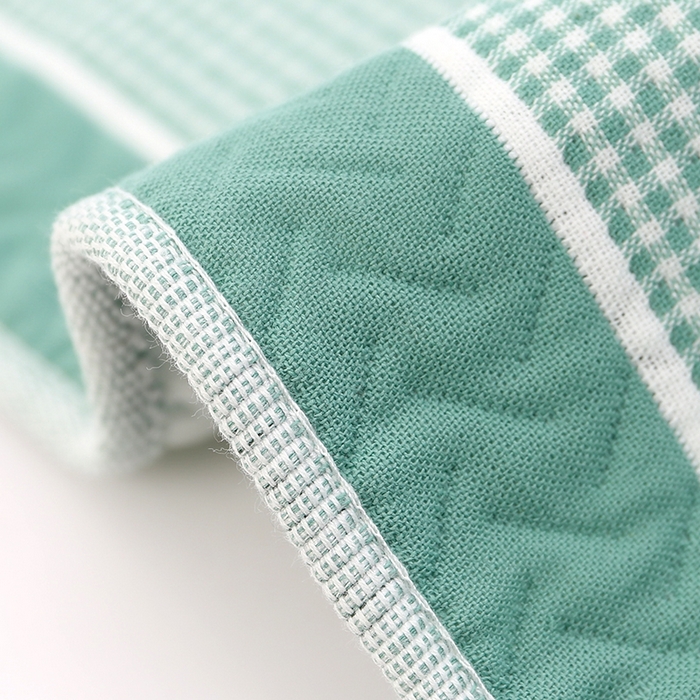 91家纺网 家纺一手货源 找家纺 娇兰毛巾 2025新款7A抗菌A类精梳棉多层枕巾（加绑带） 树叶绿 78*52cm/个