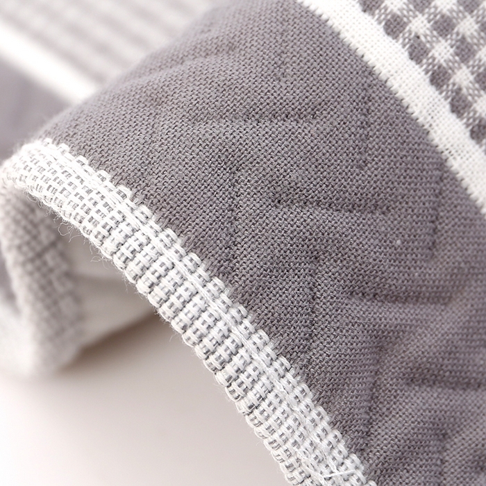 91家纺网 家纺一手货源 找家纺 娇兰毛巾 2025新款7A抗菌A类精梳棉多层枕巾（加绑带） 树叶灰 78*52cm/对