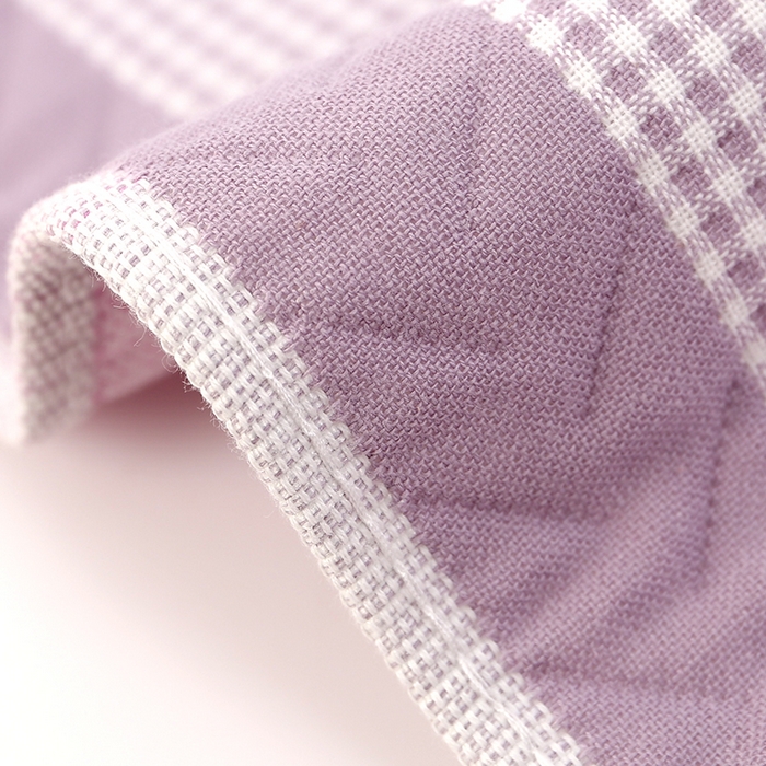 91家纺网 家纺一手货源 找家纺 娇兰毛巾 2025新款7A抗菌A类精梳棉多层枕巾（加绑带） 多财多亿紫 78*52cm/对
