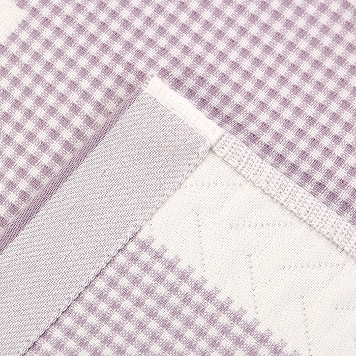 91家纺网 家纺一手货源 找家纺 娇兰毛巾 2025新款7A抗菌A类精梳棉多层枕巾（加绑带） 多财多亿紫 78*52cm/对