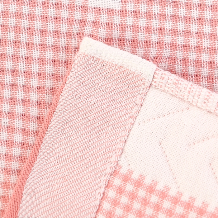 91家纺网 家纺一手货源 找家纺 娇兰毛巾 2025新款7A抗菌A类精梳棉多层枕巾（加绑带） 多财多亿粉 78*52cm/对