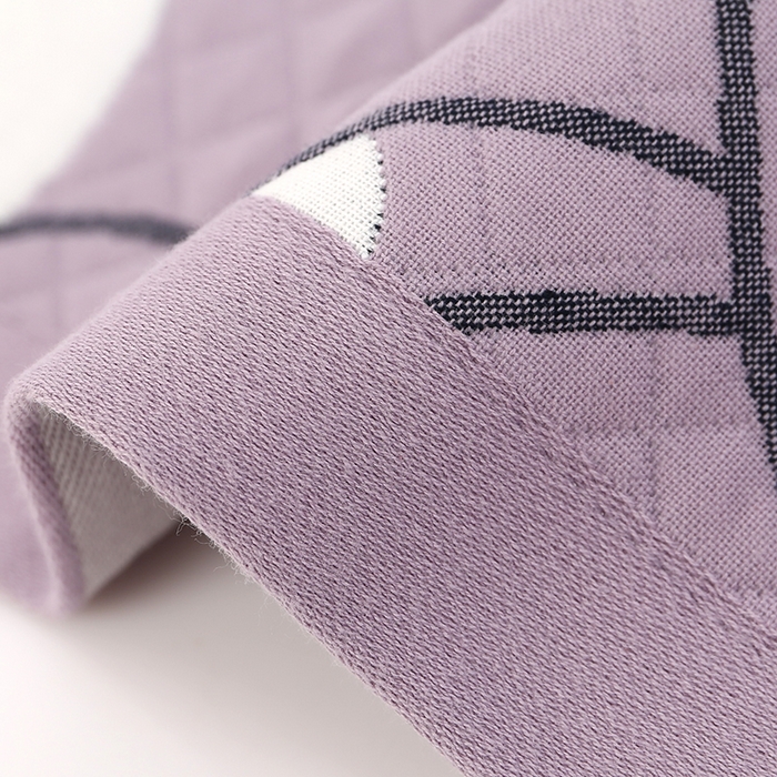 91家纺网 家纺一手货源 找家纺 娇兰毛巾 2025新款7A抗菌A类精梳棉多层枕巾（加绑带） 可爱熊紫 78*52cm/对